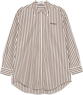 Miu Miu striped shirt - Brown