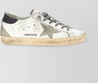 Golden Goose star low-top distressed sneakers with star detail