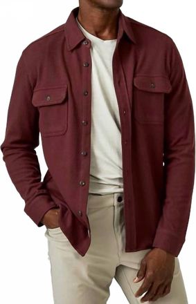 7 For All Mankind Generation Longsleeve Shirt In Burgundy