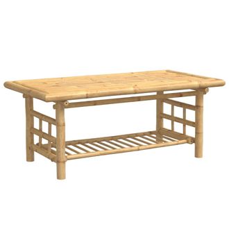 vidaXL Mesita De Centro De Bamb&uacute; 110x55x45 Cm Vidaxl