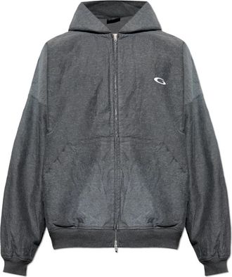 Balenciaga Hooded Sweatshirt - Heren - Vesten met rits - Grijs - L - Katoen - Hoodies & sweatvesten