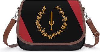 Generic Black U.S. Heritage Flag Fashion Womens Crossbody Bags Novelty Handbag Shoulder Bag Purse