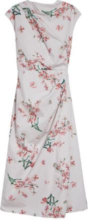 Erdem Floral Organic Cotton Midi Dress in Painted Orchid Petal Pink at Nordstrom, Size 14 Us