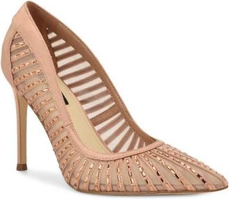 Nine West Feresah Pointed Toe Pump in Light Natural at Nordstrom, Size 10.5