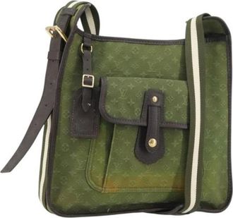 Louis Vuitton Pre-owned Cross Body Bags, female, Green, Size: ONE SIZE Pre-owned Vintage Canvas Cross Body Bag
