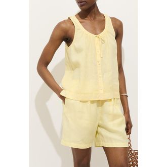Alex Mill Sidney Sleeveless Linen Button-Up Top in Double Cream at Nordstrom, Size X-Large