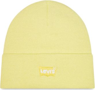 Levi's Accessoires, Dames, Groen, ONE Size, Leer, Slouchy Beanie - Tonal Batwing