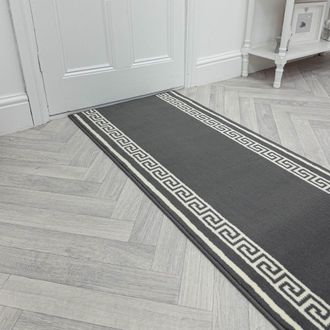Runrug Hallway Carpet Runner Rug - Soft & Comfy, 9mm - Key in Grey | Size: 80 cm x 360 cm