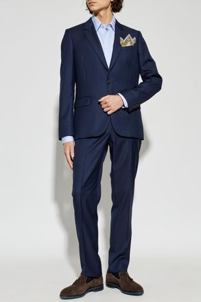 Paul Smith Wool Suit With Double Vent, Mens, Navy Blue