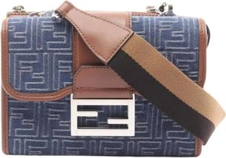 Fendi Pre-owned Cross Body Bags, male, Blue, Size: ONE SIZE Pre-owned Vintage Shoulder Bag