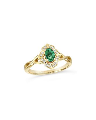 Le Vian 14K 0.40 Ct. Tw. Diamond & New Emerald Ring