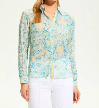 FDJ Crinkle Printed Shirt In Kaliedescope