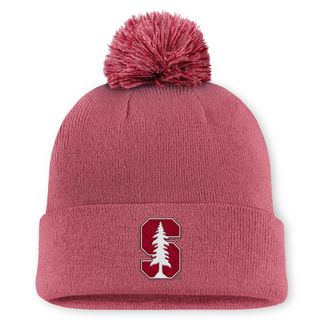 Nike Stanford Primetime Campus Toned Nike Mens College Cuffed Pom Beanie in Pink | NC1665MSDN-UE8