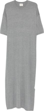 Khaite Abito midi a maniche corte - Grigio