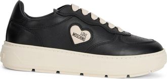 Love Moschino Leren Sneakers - Dames - Sneakers - Zwart - 38 EU - Leer - Schoenen