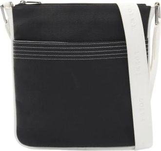 Loewe Pre-owned Cross Body Bags, male, Black, Size: ONE SIZE Pre-owned Canvas Shoulder Bag