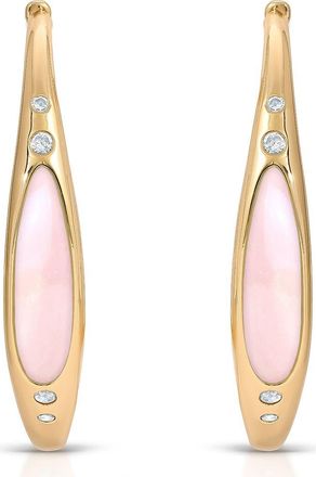Ettika Solstice Hoop Earrings in Rose Quartz at Nordstrom