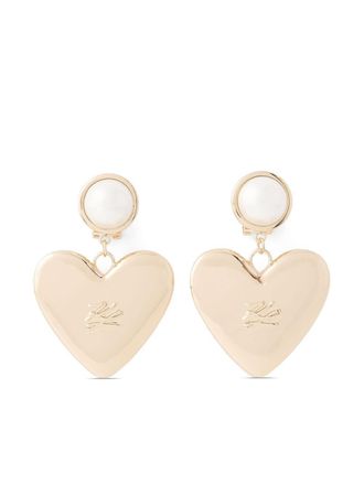 Karl Lagerfeld Orecchini Autograph con perle - Oro