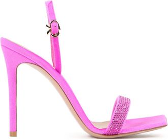 Gianvito Rossi Womens Britney Fuchsia Sandals - Pink Leather - Size EU 37