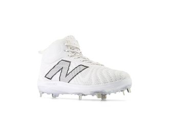 New Balance FuelCell 4040 v7 Mid-Metal Baseball Cleats Mens Shoes Optic White/Raincloud : 6.5 D - Medium, Leather/Textile