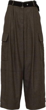 P.A.R.O.S.H. Riley Wijde Broek - Dames - Wijde Broeken - Bruin - XS - Wol - Broeken
