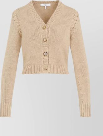 Chloé v-neck knitwear cropped ribbed