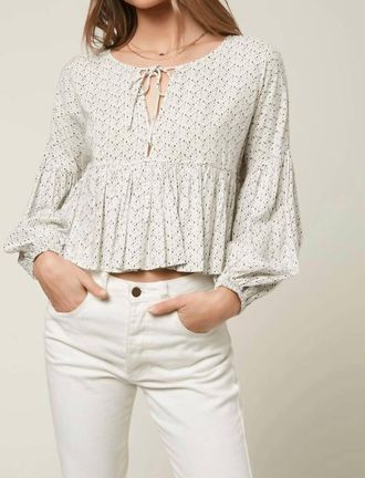 O'Neill Rosie Dot Top In Winter White