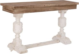 Wanderlust Deco Recibidor De Madera Marr&oacute;n 150x45x86h Cm