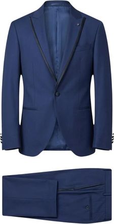Luigi Bianchi Mantova Single-breasted Suit - Heren - Business pakken - Blauw - L - Kostuums