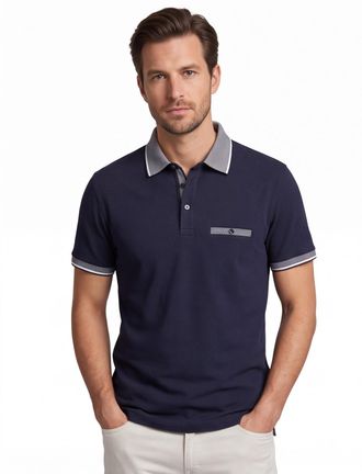 Fynch-Hatton Poloshirt Fynch Hatton contrast boord