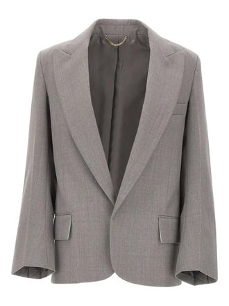 Victoria Beckham Wollen blazer met puntige revers - Grijs
