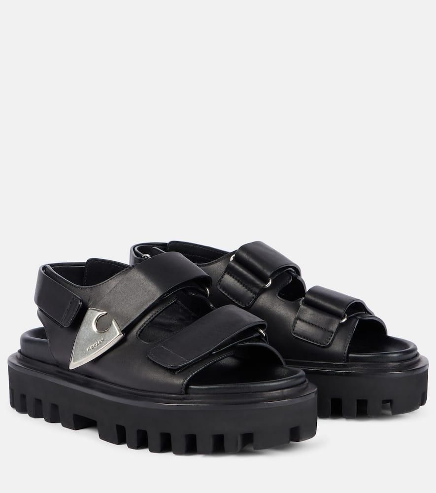 【送料&関税込】Alexander McQueen Black Leather Slippers Alexander Mcqueen Women Black Leather Slippers