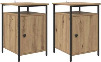 vidaXL Bedside Cabinet 2 pcs Artisan Oak 40 x 42 x 60cm vidaXL
