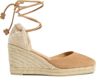Castaner Carina/8/007 9 cm Wedges - Dames - Sleehakken - Beige - 35 EU - Wol - Schoenen