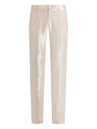 Dolce & Gabbana sequin-embellished trousers - Neutrals