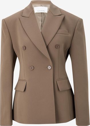 Frankie Shop Taillierter Revers-Blazer aus Serge Doyer Cinched
