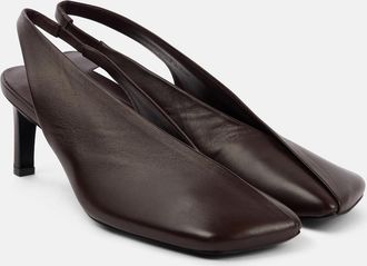 Jil Sander Leather slingback pumps