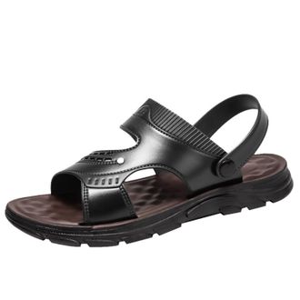 Generic Extra Wide Mens Sandals Mens Casual Leather Sandals Open Toe Clogs 2025 New Arch Support Walking Hiking Outdoor Sandal Comfortable Orthopedic Fasionab