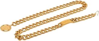 Chanel Pre-owned Stoffen Riem - Dames - Vintage Accessoires - Geel - ONE Size - Vintage