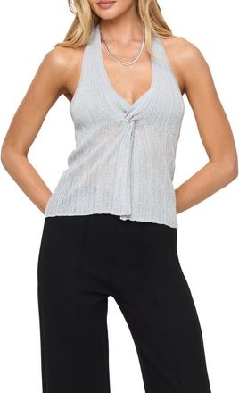 L*Space Callie Cover-Up Halter Top in Metallic Silver at Nordstrom Rack, Size X-Small