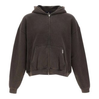 Represent Initial Boxy Zip Through Hoodie - male - REPRESENT - Zip-throughs - Brown - XS - Sweatshirts & Hoodies