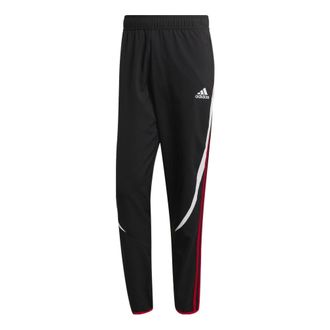 adidas Mens adidas Contrasting Colors Vertical Stripes Logo Casual Sports Pants/Trousers/Joggers Black H64068