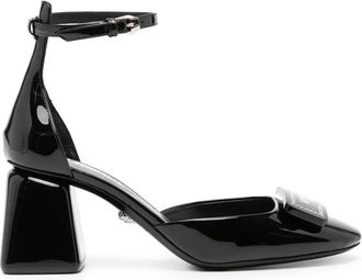 Versace Pumps in pelle 80mm - Nero