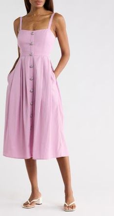 L'agence Esmeralda Sleeveless Midi Dress in Mauve Mist at Nordstrom Rack, Size 10