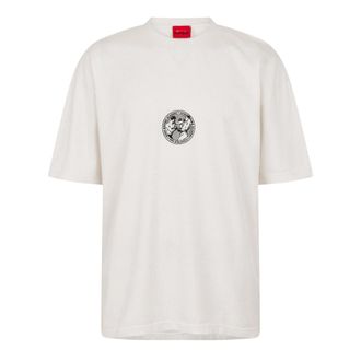 HUGO BOSS Hugo Unisex volwassen Dwresto T-Shirt (Natuurlijk)