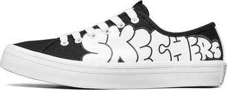 Skechers (WMNS) Jeremyville x Skechers VLites Low-Top Sneakers Black/White 66666301-BKW