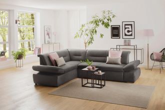 Inosign Ecksofa »Avesa L-Form« Wahlweise mit Arm- und Bettfunktion, B/T/H: 275/211/80 cm
