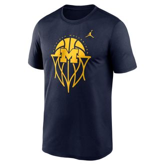 Nike Michigan Legend Basketball Icon Nike Mens Dri-FIT College T-Shirt in Blue | NKGK41SMWN-1NT