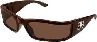 Balenciaga BB0458S 004 Mens Sunglasses Brown Size 73