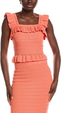 Shelli Segal Laundry By Shelli Segal Ruffled Sweater Tank Top